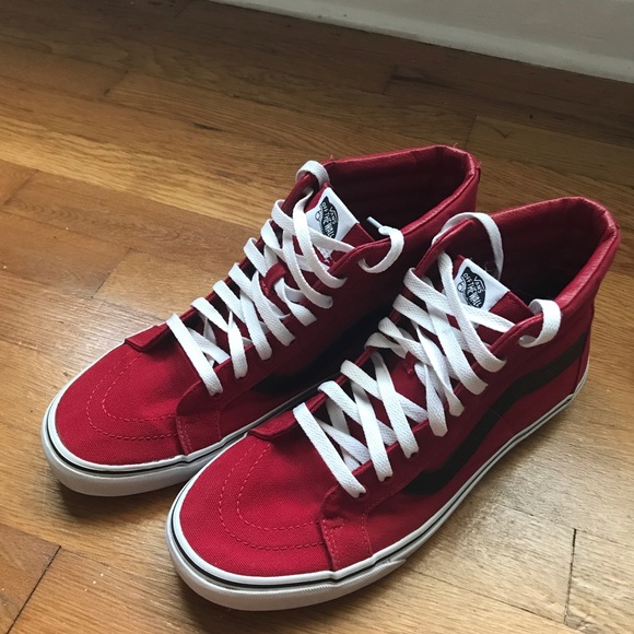 vans old skool high red